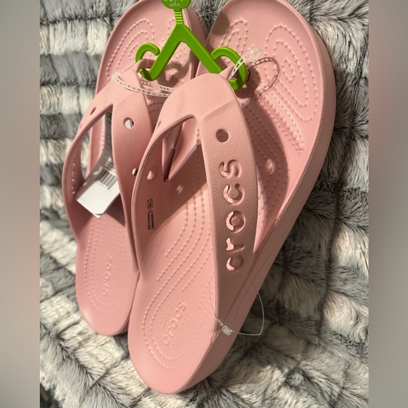 CROCS Women Baya Platform Light Pink Sandals - Picture 1 of 4